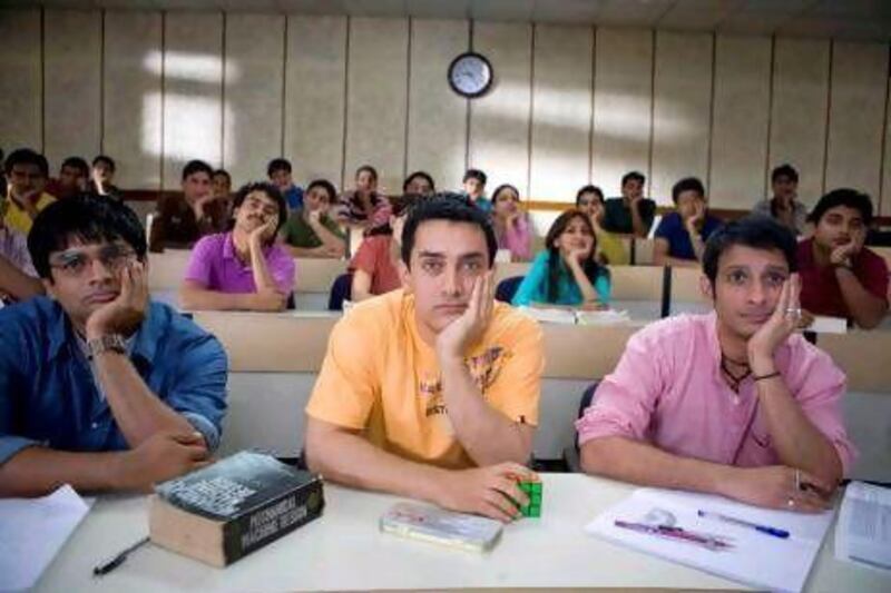 A scene from the movie 3 Idiots which was loosely based on the book Five Point Someone. Courtesy Vinod Chopra Productions