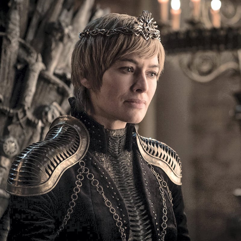Cersie Lannister wears a crown in the final season. Courtesy Helen Sloan /  HBO