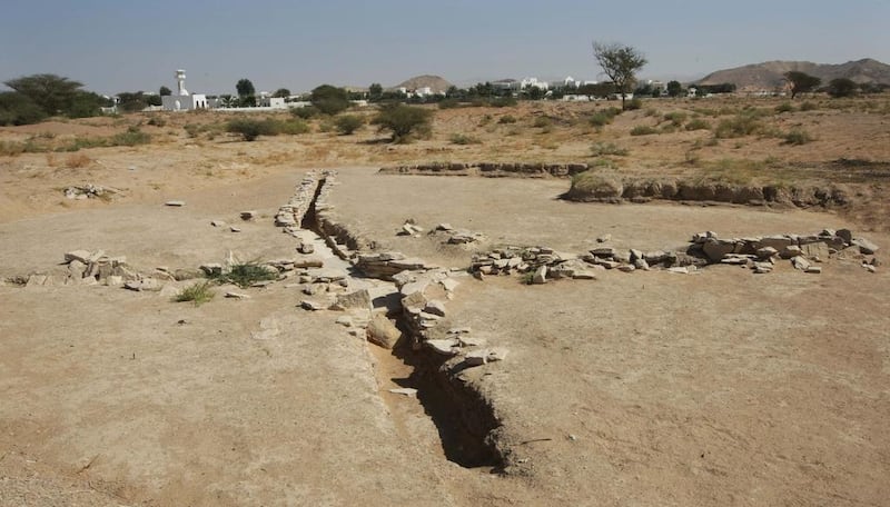 A 3,000 year old iron age falaj irrigation system at Hilli in Al Ain. Stephen Lock / The National