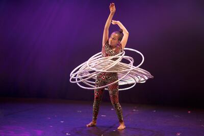 Circus Abyssinia - Hula-hooping. Photo by Rod Penn