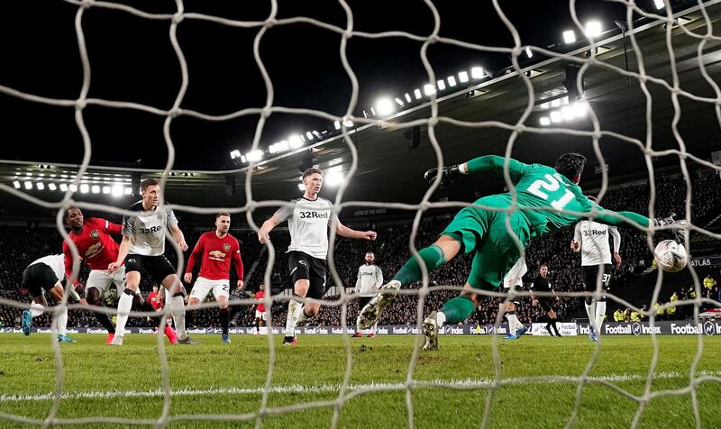 Odion Ighalo scores United's second goal. Reuters