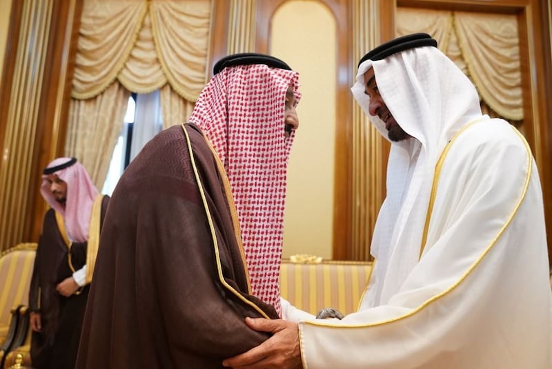 King Salman welcomed Sheikh Mohamed to Makkah on Monday. Courtesy: Sheikh Mohamed bin Zayed Twitter
