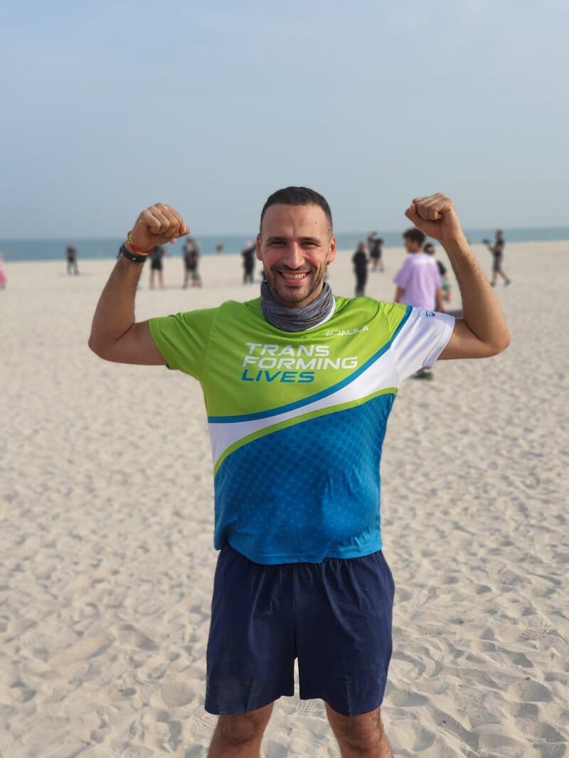 Ahmed Ali is running five kilometres every day, from Eid al Fitr to Eid al Adha. Supplied