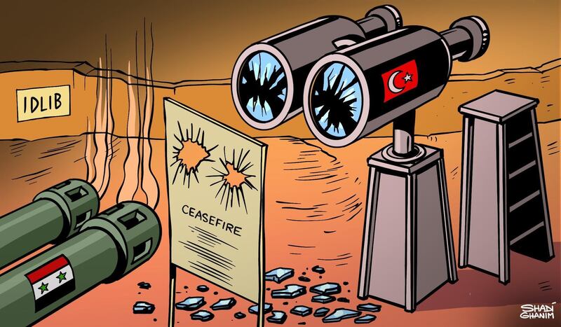 Shadi's take on the bombing of a Turkish observation tower in Idlib