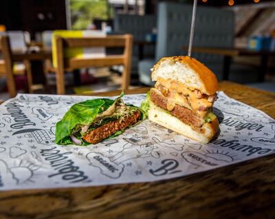 The entirely plant-based Beyond Burger is on the menu at Bareburger's four UAE restaurants. Courtesy Bareburger