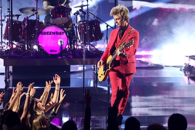 Billie Joe Armstrong of Green Day performs at the 2024 iHeartRadio Music Awards on April 1. Getty Images