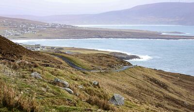 The coast of Achill Island, which was one of the filming locations for The Banshees of Inisherin. AFP