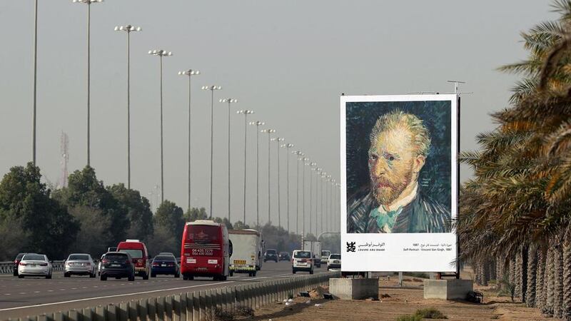 "I quickly realised that the forced intrusion was indeed the series of billboards depicting the wonderful works of art at the Louvre Abu Dhabi."    Chris Whiteoak / The National