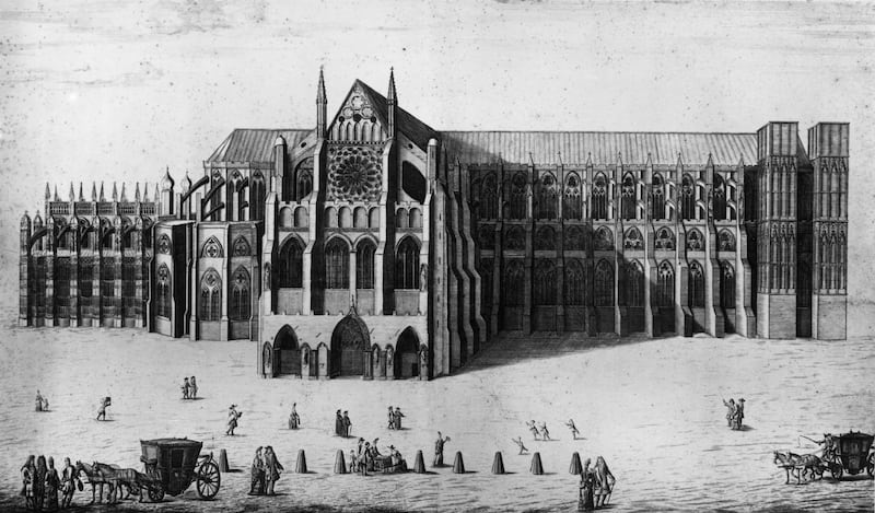 The north front of Westminster Abbey, London, circa 1689, before the extensions designed by Christopher Wren and Nicholas Hawksmoor. All photos: Getty Images