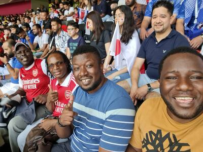 Richard Chimbiri drove from the UAE to Doha to watch Costa Rica versus Japan. Picture: Richard Chimbiri