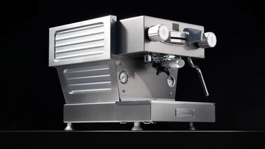 Built in Florence, each Rimowa X La Marzocco Linea Mini Espresso Machine undergoes 40 hours of craftsmanship. Photo: Rimowa
