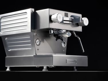 Built in Florence, each Rimowa X La Marzocco Linea Mini Espresso Machine undergoes 40 hours of craftsmanship. Photo: Rimowa