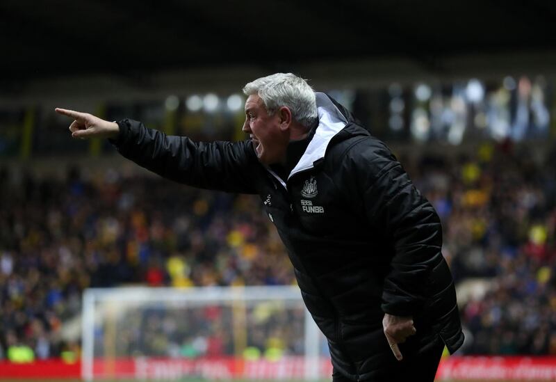 OXFORD, ENGLAND - FEBRUARY 04: Steve Bruce manager of Newcastle United during the FA Cup Fourth Round Replay match between Oxford United and Newcastle United at Kassam Stadium on February 04, 2020 in Oxford, England. (Photo by Catherine Ivill/Getty Images)
