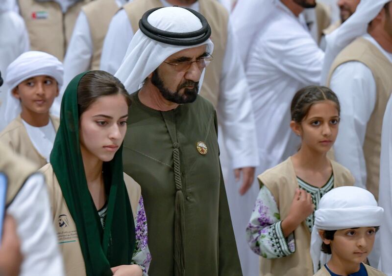 Sheikh Mohammed bin Rashid, Vice President and Ruler of Dubai, attended the Bridges of Giving collection. Photo: Dubai Media Office