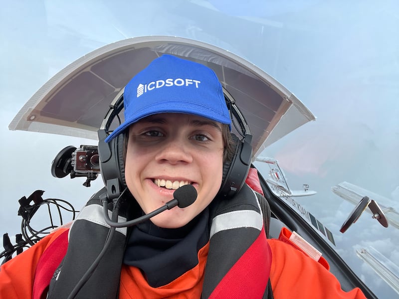 Mack Rutherford is a teenage pilot who is attempting to set a world record for the youngest pilot to fly around the world solo in a small plane. He will be landed in Dubai on June 2. Photo: Mack Rutherford