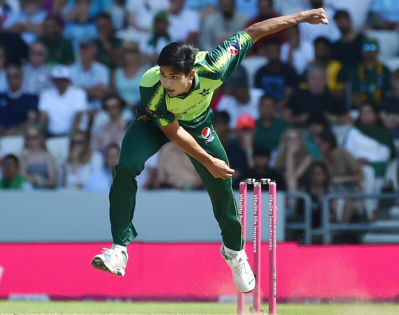 Pakistan's Mohammad Hasnain has returned to bowling after being suspended for an illegal action. AP