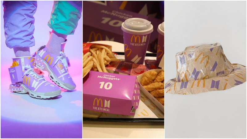 BTS fans around the world are finding creative ways to preserve the packaging of their limited-edition BTS Meals from McDonald's. Josiah Chua / Instagram; Getty Images; _JazReyes / Instagram