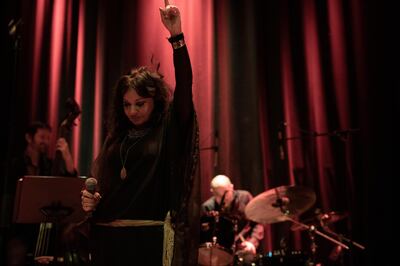 Natacha Atlas performs at the Cosmopolite in Oslo, Norway, on October 29, 2019. Her concert is part of the 2019 Oslo World festival. Courtesy Lars Opstad/Oslo World