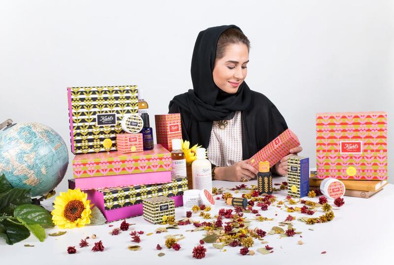 Emirati designer Fatma Al Mulla collaborates with Kiehl’s. Courtesy of Kiehl’s