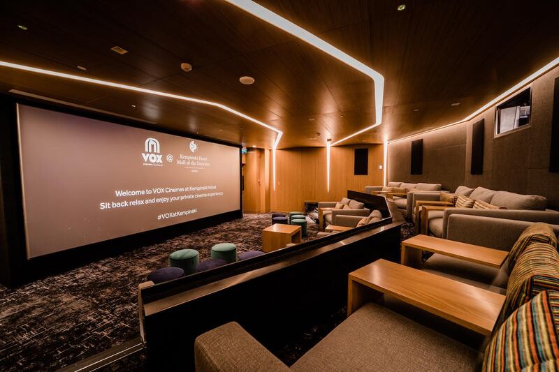 The private cinema in Kempinski at Mall of the Emirates has 15 seats. Courtesy Majid Al Futtaim