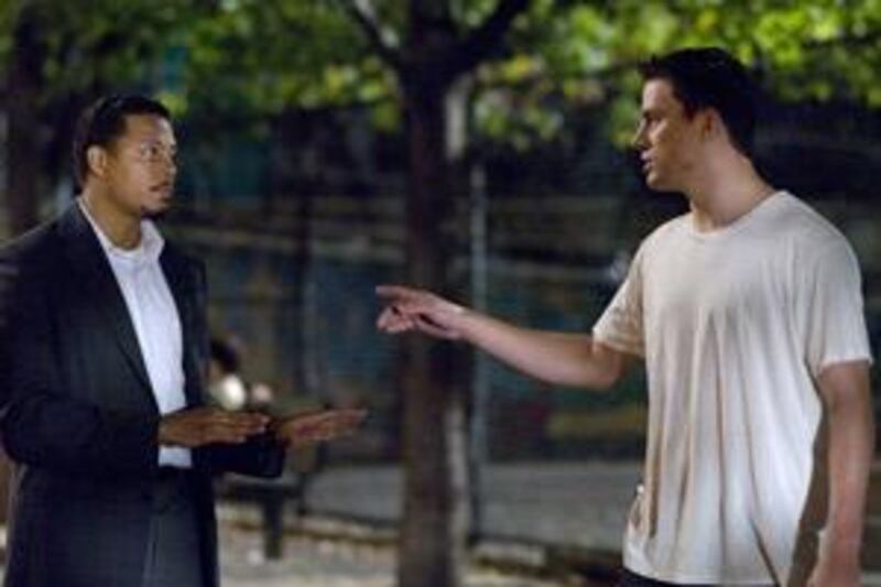 Terrence Howard and Channing Tatum in Fighting.
