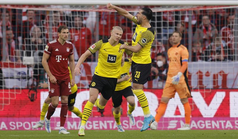 Dortmund's Emre Can celebrates after scoring a penalty. EPA