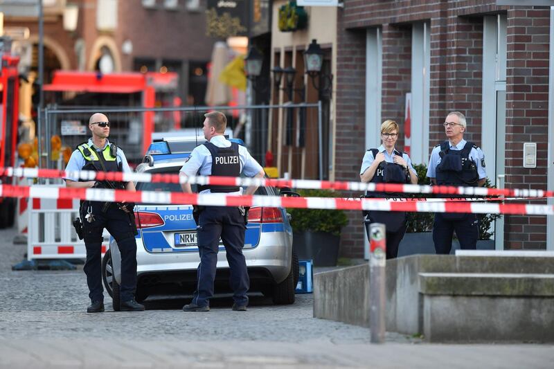 Munster was in lockdown after the attack as police asked the city's 300,000 residents to stay indoors. Sascha Steinbach / EPA