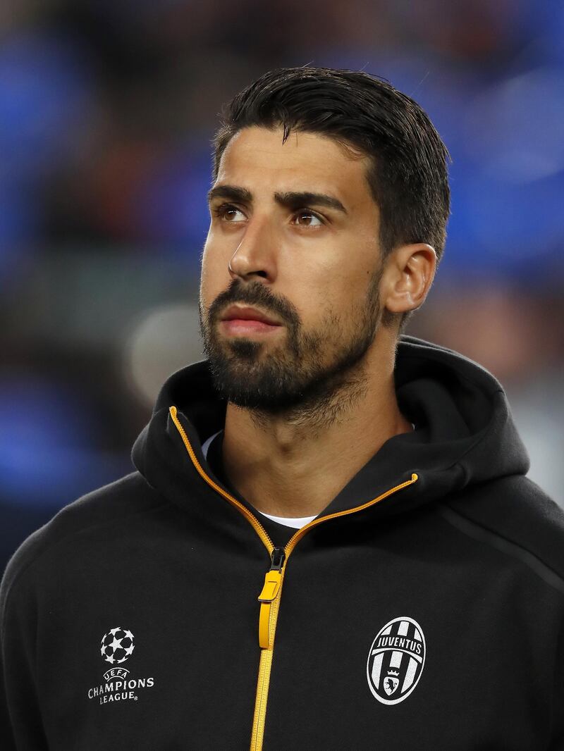 Sami Khedira of Juventus FCduring the UEFA Champions League quarter final match between FC Barcelona and Juventus FC on April 19, 2017 at the Camp Nou stadium in Barcelona, Spain.(Photo by VI Images via Getty Images) *** Local Caption ***  sp03ju-cover-khedira.jpg