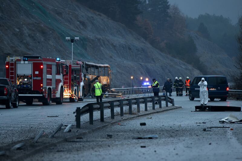 The bus was reportedly carrying tourists from North Macedonia. Reuters