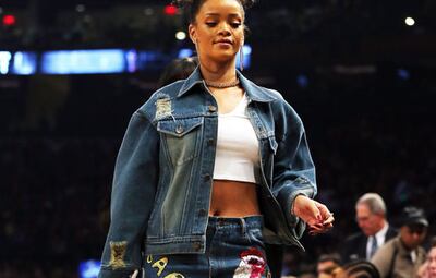 Rihanna wearing Ashish Gupta in 2015. Getty Images