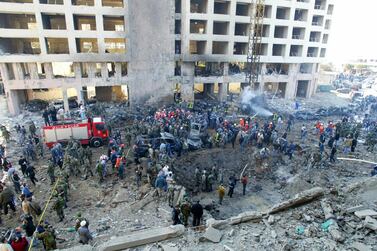 The site of the bombing that killed  former prime minister Rafiq Hariri and 21 others, in central Beirut (file photo). AFP