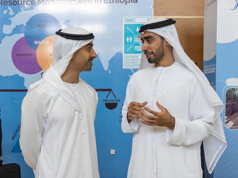 Sheikh Hamdan bin Mohamed attends the inauguration of the Water and Energy Exhibition