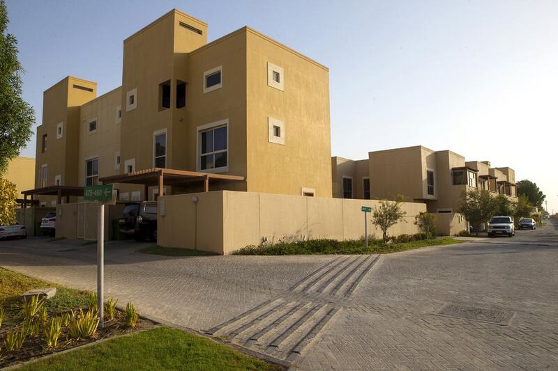 Al Raha Gardens villas: 3BR - Dh193,000 average rental rate, up 1.6% year-on-year. 4BR - Dh245,000 average rental rate, up 0.8% year-on-year. 5BR - Dh290,000 average rental rate, no change year-on-year. Christopher Pike / The National