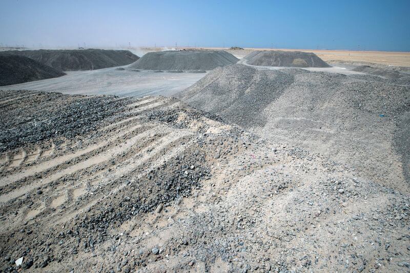 Abu Dhabi, United Arab Emirates, March 10, 2021.  A tour of the Ghayathi waste crusher facility in Al Dhafra region.
Victor Besa/The National
Section:  NA
Reporter:  Haneen Dajani