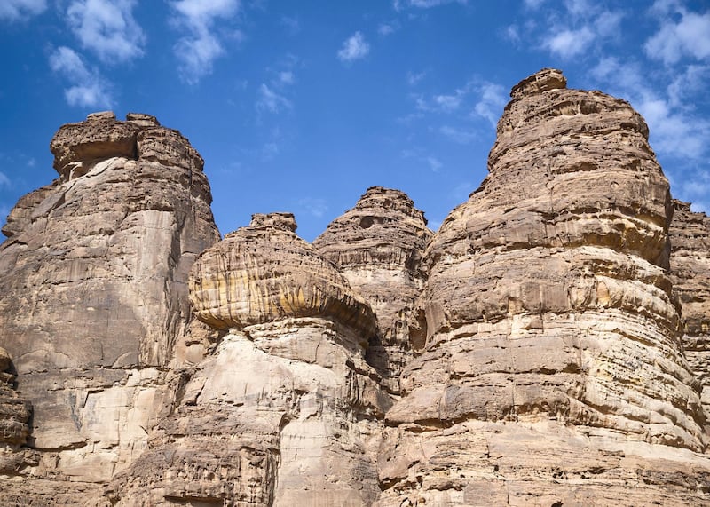 RIYADH, KINGDOM OF SAUDI ARABIA. 29 SEPTEMBER 2019. 
The mountains backdrop at Shaden Desert Resort in Al Ula.
(Photo: Reem Mohammed/The National)

Reporter:
Section: