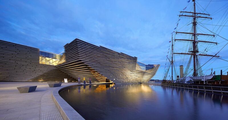 An outside shot of the V&A Dundee Hufton+Crow
