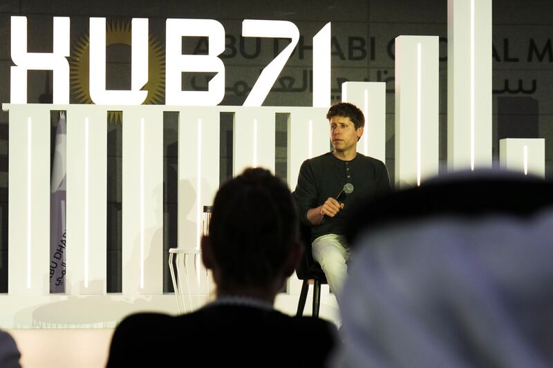 During his visit to Abu Dhabi in June, OpenAI chief executive Sam Altman said the UAE 'has been talking about AI since before it was cool'. AP Photo