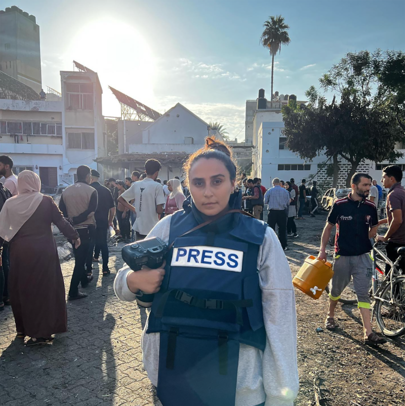 Hind Khoudary is a Palestinian freelance journalist documenting the devastation in the Gaza Strip. Photo: Hind Khoudary