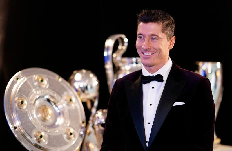 Robert Lewandowski was named player of the year at Fifa's The BEST Awards ceremony. Getty