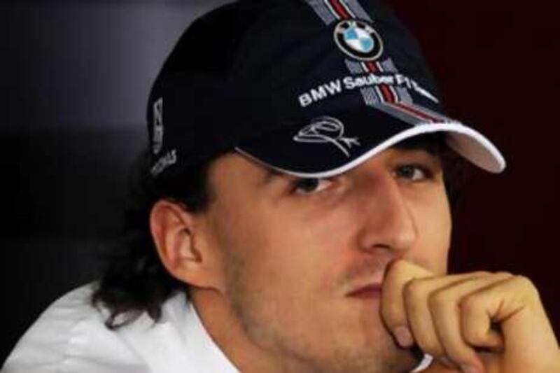 Formula One - F1 - Chinese Grand Prix 2008 - Shanghai, China - 16/10/08

Robert Kubica of BMW Sauber during the press conference

Mandatory Credit: Action Images / Crispin Thruston

Livepic *** Local Caption ***  spt_ai_chinesegrandprix_thu_05.jpg