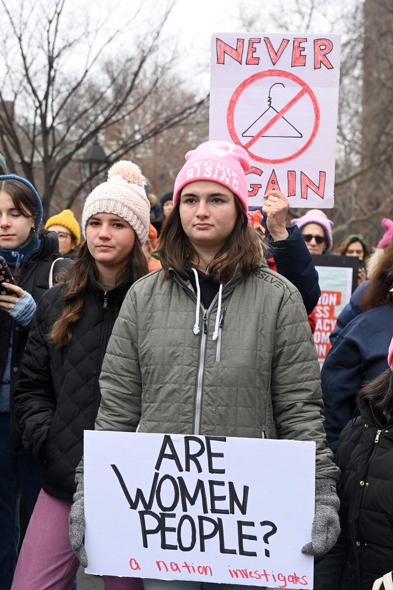 The national Women's March started in 2017 after Donald Trump was elected president. AFP