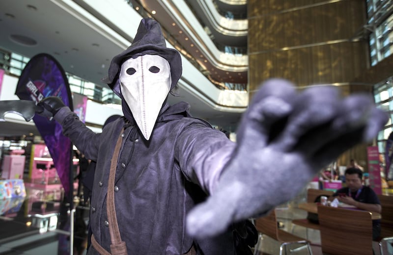 Dubai, United Arab Emirates, February 21, 2020.  Cosplay at Esports Festival World Finals at Meydan Grandstand, Dubai.  Cosplayer, Al Hashem as The Crow.
Victor Besa / The National
Section:  WK
Reporter:  None