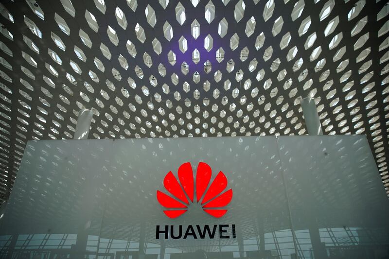 A Huawei company logo is seen at the Shenzhen International Airport in Shenzhen in Shenzhen, Guangdong province, China June 17, 2019. REUTERS/Aly Song