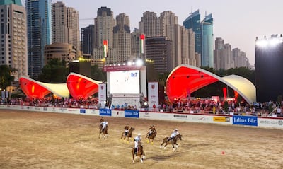 48 truckloads of special sand is required to cover the purpose-built field at Skydive Dubai. Beach Polo Cup Dubai