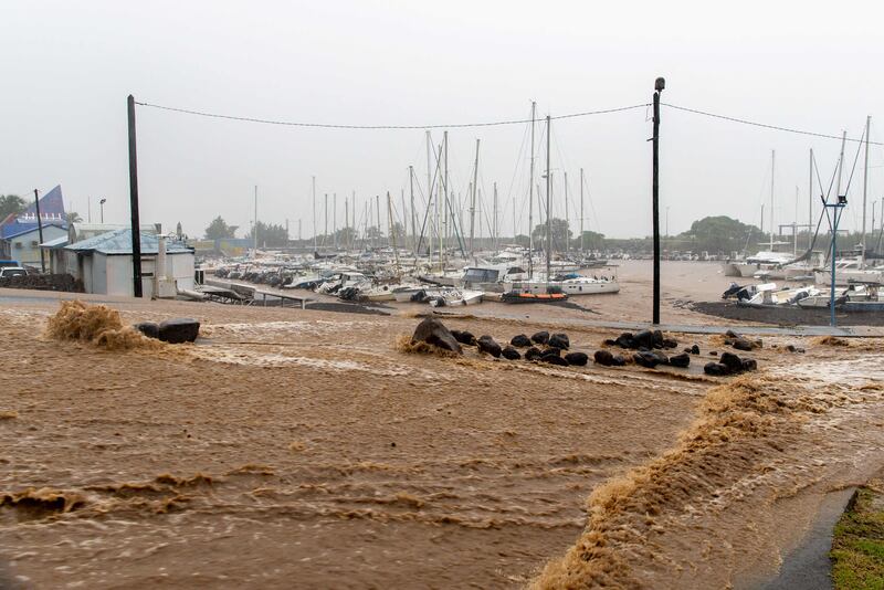 The Marina de Riviere-Sens was inundated with water.