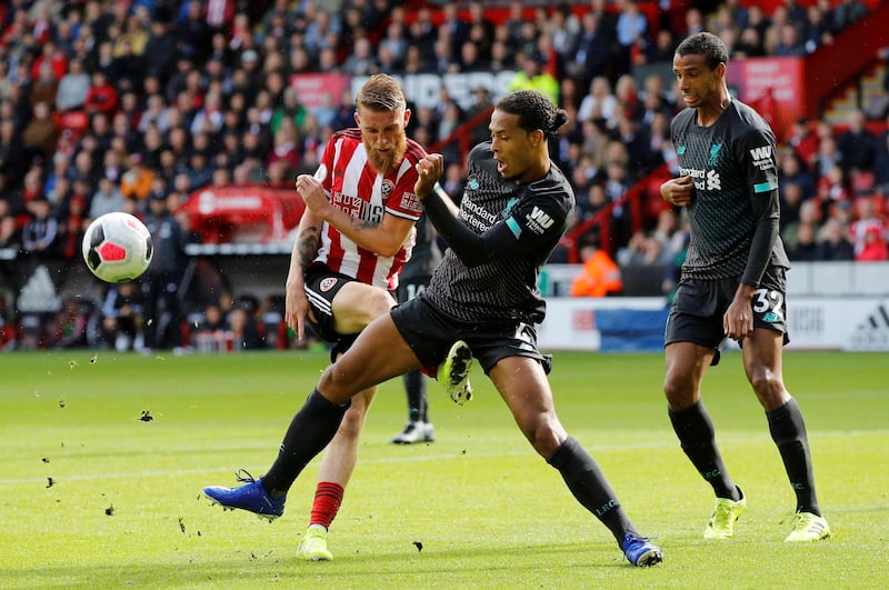 Centre-back: Virgil van Dijk (Liverpool) – A giant at the back as he made a series of vital interventions at Bramall Lane in Liverpool’s 16th straight Premier League win. Getty