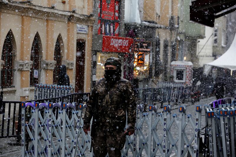 The heavy snowfall led to Turkish Airlines cancelling more than 200 flights from Istanbul.