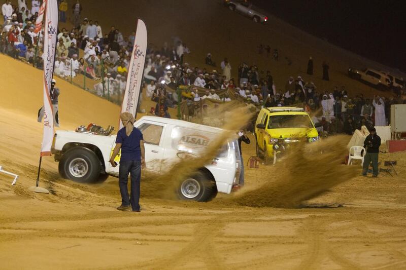 The annual festival attracts thousands of spectators to watch the drag-racing action at Tel Moreeb dune.