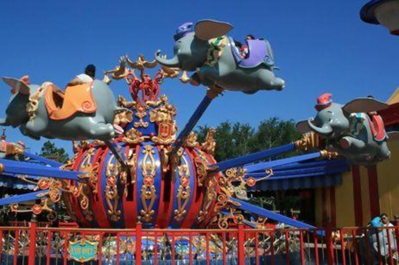 One of two Dumbo the Flying Elephant rides at the themepark in Florida. Marjie Lambert / Miami Herald / MCT