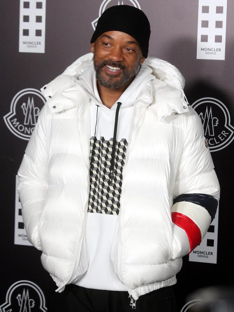 Will Smith poses before the Moncler show during the Milan Fashion Week on February 19, 2020. EPA